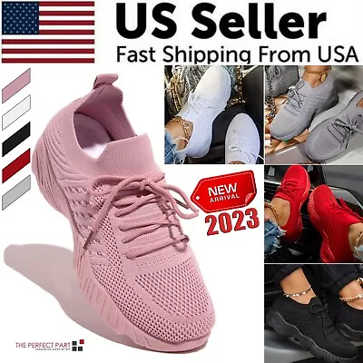 Womens Running Trainers Ladies Sneakers Slip On Walking Gym Comfy Fashion Shoes • $16.79