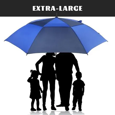 54/62/68 Inch Automatic Open Double Canopy Oversized Golf Umbrellas  For Men And • $28.61