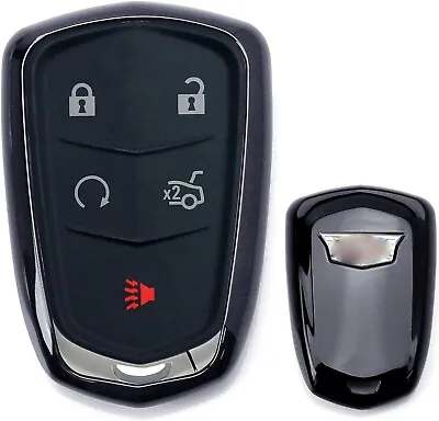 Chrome Black TPU Key Fob Case For Cadillac ATS CTS CT6 XTS XT5 ELR SRX Escalade • $9.89