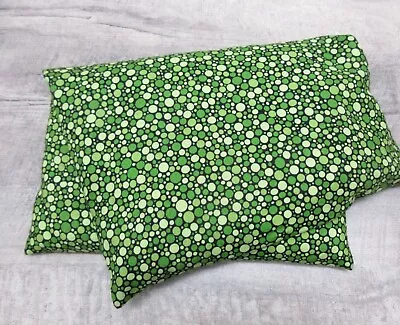 Corn Heat Pack Microwave Pillow Washable Cover Green Dots Heat Therapy 697 • $22