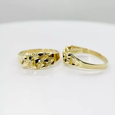 10k Solid Gold Nugget Band Ring II For Men/Women • $109