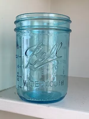 Ball Mason Wide Mouth Pint Jar American Heritage Limited Edition Blue • $19.99