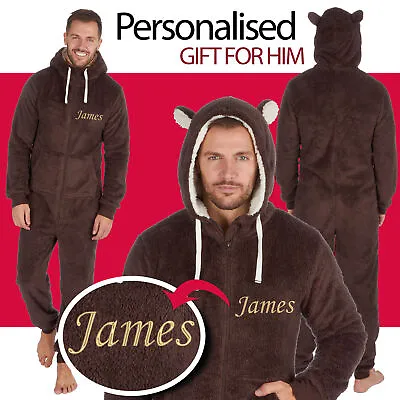 Personalised Name Valentines Day Gift For Him Valentine Playsuit Mens 1Onesie1  • £35.99