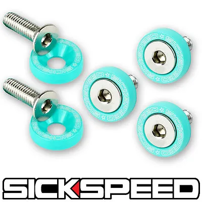 5 Pc Mint Green Washer/bolt Fender/bumper Engine Dress Up Kit Car/truck P1 • $13.88