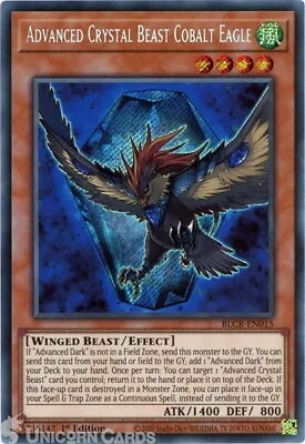 BLCR-EN015 Advanced Crystal Beast Cobalt Eagle :: Secret Rare 1st Edition Mint Y • £1.60