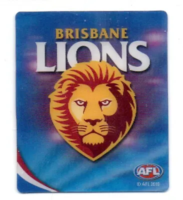 2010 Afl Ultra 3d Footy Plays Snackbrands - #9 Team Logo Emblem (brisbane) • $5