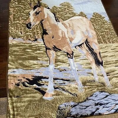 Horse Theme Fleece Blanket Duke Imports Large Equine Polyester 78  X 95  • £47.28