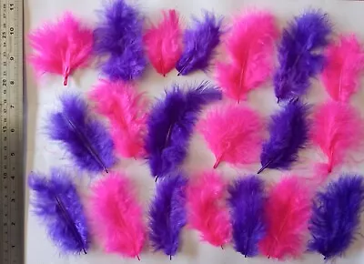 20 Marabou Feathers Bright Pink And Purple • £2.50