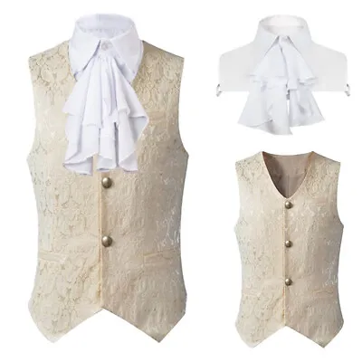 Gothic Mens Waistcoat Steampunk Medieval Victorian Renaissance Cosplay Costume • $30.07