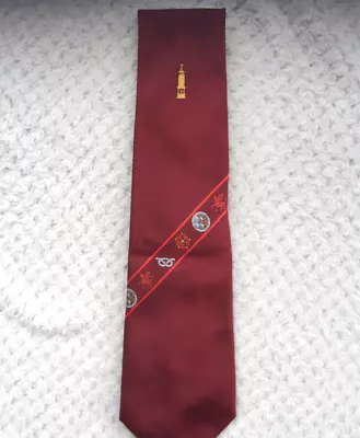 Vintage Coal Mining Miners Neck Tie With Davey Lamp And Regional Emblems • £3