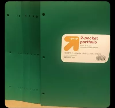 72 Green Plastic Folders 2 Pocket Up&Up 2-Pocket Poly Portfolios TARGET SEALED • $29.99