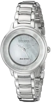 Citizen Caliber Eco-Drive Women's Circle Of Time Silver Watch 30MM EM0380-81D • $107.99