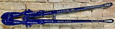 Vintage H.K. Porter Boston Mass NO. 3 Blue 35  Cast Iron Bolt Cutters HKP Nice! • $95.67