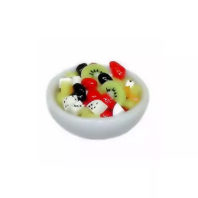 Dollhouse Fruit Salad In Ceramic Bowl Handcrafted 1:12 Doll House Miniature Food • $4.49