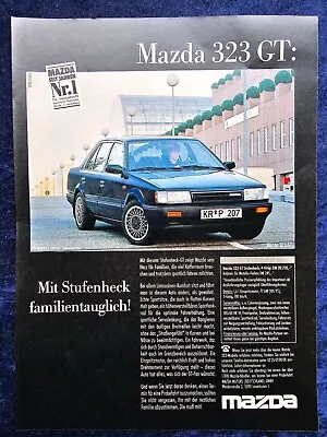 Mazda 323 GT With Step Rear Original Advertisement From 1986 • $6.47