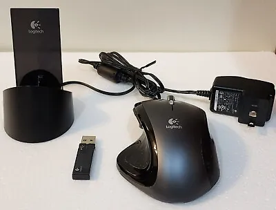 Logitech MX Revolution Wireless Laser Mouse M-RBQ124 W/USB Dongle Charger Base • $77.50