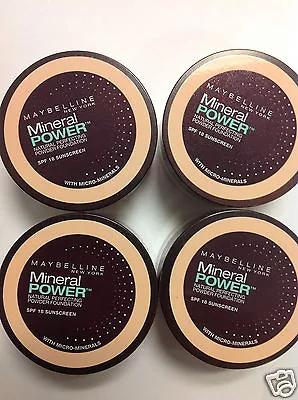 4 X TRAVEL SIZE Maybelline Mineral Power Foundation Powder CLASSIC IVORY NEW • £59.96