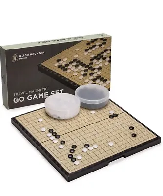 Large Magnetic 19x19 Go Game Set Board (14.6-Inch) With Single Convex Stones • $24.04