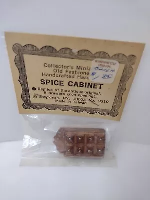 Vintage Artisan Dollhouse Miniature Spice Cabinet  1:12 Hardwood Handmade NEW • $13.50