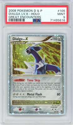 $52 • Buy 2008 Pokemon PSA 9 Dialga Lv. X - 105/106 D&P Great Encounters MINT