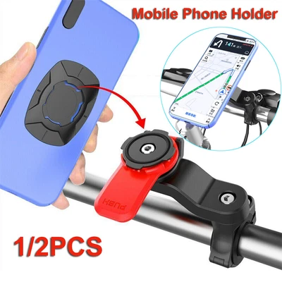 $7.55 • Buy 1/2x Universal Motorcycle Bike Bicycle Phone Holder Mount Release AU HOT