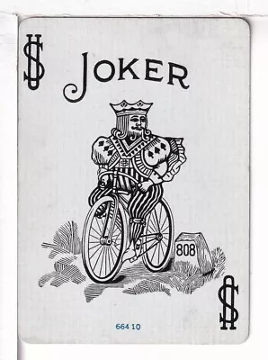 Single Playing Card Joker  Bicycle  808  USPC USA 1940's • $4