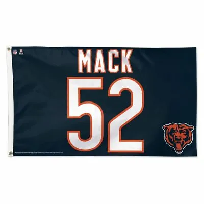 Chicago Bears Khalil Mack #52 Nfl 3'x5' Deluxe Flag New Nflpa Collectors Edition • $24.99