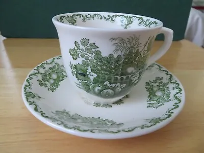 VINTAGE MASON'S FRUIT BASKET TEA CUP & SAUCER  LOOKS UNUSED In EX COND • £5