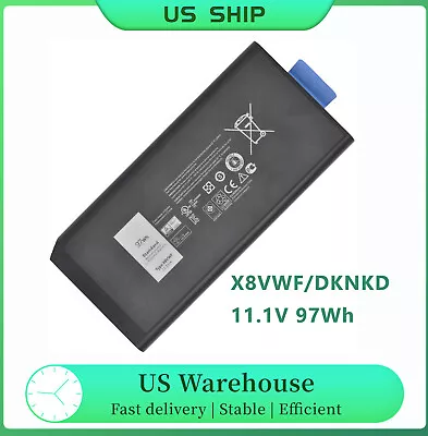 New X8VWF DKNKD Battery For Latitude 14 Rugged 5404 7404 9-cell 97 WH 0X8VWF 97W • $39.99