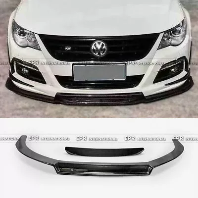 For Volkswagon VW 09-12 Passat CC EPA Front Bumper Lip Carbon Fiber 2Pcs New • $2994.77