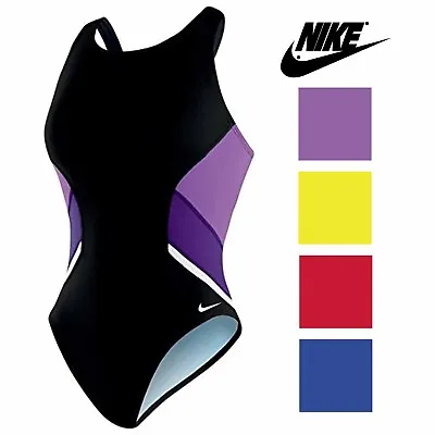 Nike Girls Poly Team Splice Fast Back Tank Swimsuit • $14.99