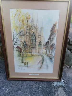 £2 • Buy Print York Minster, Nice Artist Impression, Artist Bendmaile,