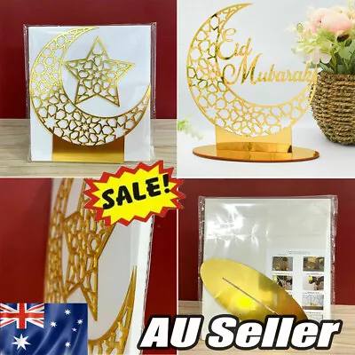Ramadan EID Mubarak Muslim Copper Decorations Islamic Party Table Ornamen CZ • $9.95
