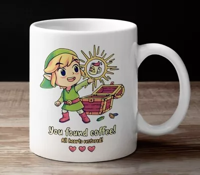 Link You Found Coffee All Heart Restored The Legend Of Zelda Coffee Mug Oz Stock • $23.95