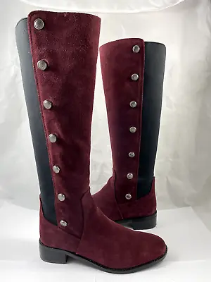Vince Camuto 7.5 Jacilla 2 Suede Stretch Tall Slip On Knee High Boots Reg $219 • $24.97
