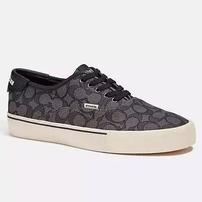 New Coach Men's Shoes Jacquard Signature Coach Logo Lace-up Skate Sneaker • $75