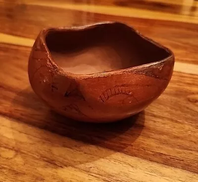 Maricopa Redware Pottery Bowl C1912-1936 4.75 W X 2.5H. • $95