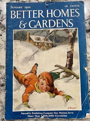 Vintage Better Homes & Gardens Magazine 1934 • $15