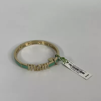 Vera Bradley Mom Bracelet 7 Inch Green Enamel Gold Stretch NEW W TAG • $14.24