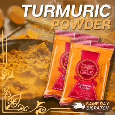 Organic TURMERIC HALDI POWDER - Premium Quality & 100% Pure Tumeric 100g-1kg • £2.99