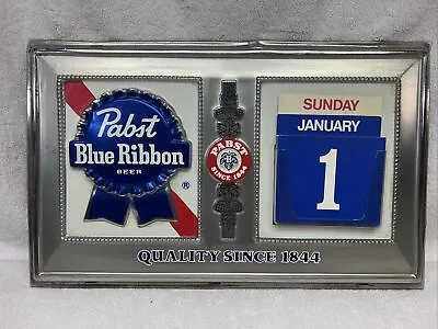 Vintage Pabst Blue Ribbon Beer Calendar Sign Milwaukee Wisconsin Manual Changing • $89.95