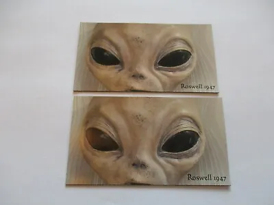 Roswell Magnets Set Of 2 Alien 1947 Ufo Souvenirs Collectibles #66 • $11.95