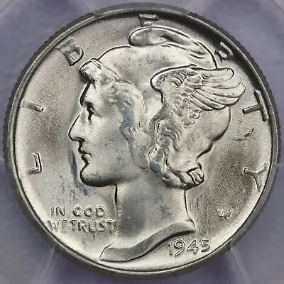 1945 10c Mercury Dime - PCGS MS 65 • $37.99