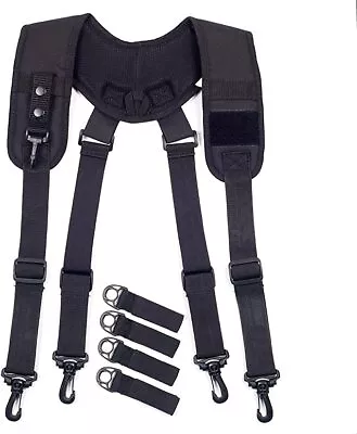 Adjustable Tool Belt Suspenders Heavy Duty Work Belt Harness For Men • $29.33