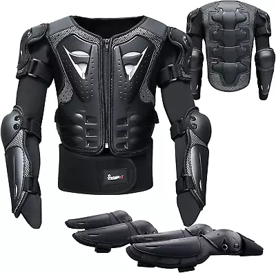 Kids Motorcycle Armor Suit Dirt Bike Gear Riding Protective Chest Spine Back Pro • $65.99