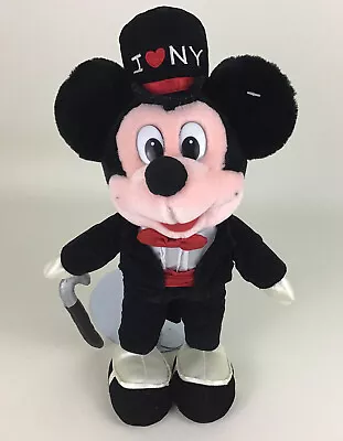 Disney Store Original Mickey Mouse Tux Top Hat I Love New York 15  Plush Stuffed • $15.16