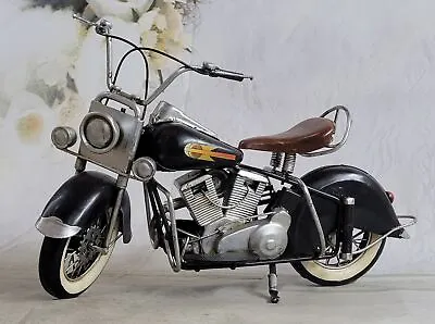 Handmade Indian Motorcycle 1:8 Tinplate Antique Style Metal Model Superb Figure • $93.17