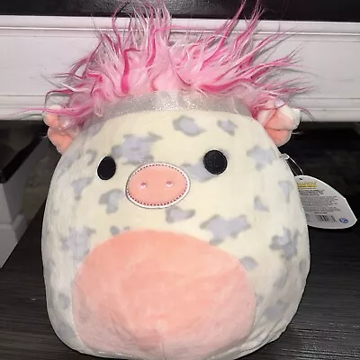 NEW Squishmallows Squish-Doos ROSIE The Spotted Pig 12   Pillow Soft Toy Pink • $13.88