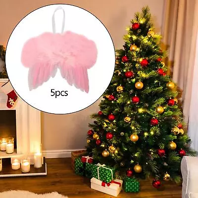 5Pcs Angel Wing Valentine's Day Gifts Lovely Feather Baubles Hanging Ornaments • $8.37