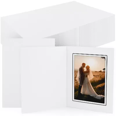 50 Pack 5x7 Photo Folders Cardboard Paper Picture Frame Greeting/Invitation Card • $43.15